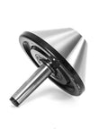 6 Inch Bull Nose Live Center MT3 For Lathe 75 Degree Morse Taper 150 Millimeter Diameter Heavy Duty Alloy Steel Heat Treated Rc 60 62 Large Center For Hollow Workpieces Like Pipes And Tubes shown in side view.
