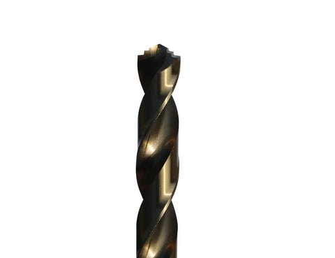 Twist drill bit, M42 8% cobalt coating, front view