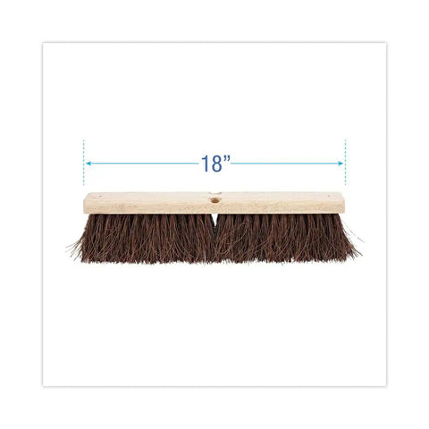 Top Shelf Floor Brush Head Replacement Featuring A Solid Hardwood Base And 18 Inch Wide Natural Palmyra Fiber Bristles for smooth cleaning.