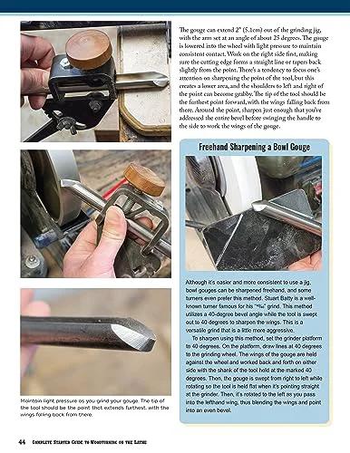 Book: Complete Starter Guide to Woodturning on the Lathe; front cover and interior pages collage showing lathe and turning tools.