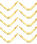 Golden Iron Lid Support Hinges With Smooth Opening And Closing Ten Pieces Heavy Duty Hinge Mechanism displayed in two rows