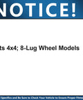 Notice for Front Wheel Bearing Hub Assembly For 4x4 8 Lug Dodge Ram 2006 2007 2008 2500 3500 1500 Extended Cab 4WD Wheel Bearing Replacement