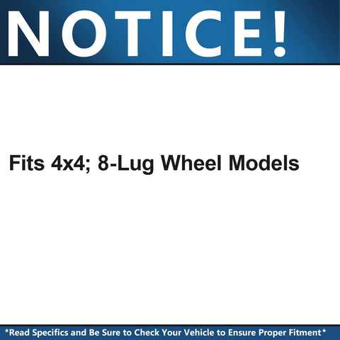 Notice for Front Wheel Bearing Hub Assembly For 4x4 8 Lug Dodge Ram 2006 2007 2008 2500 3500 1500 Extended Cab 4WD Wheel Bearing Replacement