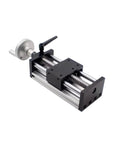 Pro Grade Ball Screw Linear Guide Module With Handwheel Ultra Smooth Motion 100mm Stroke Precision Scale Heavy Duty Linear Guideway For Industrial Machining And Production, silver aluminum