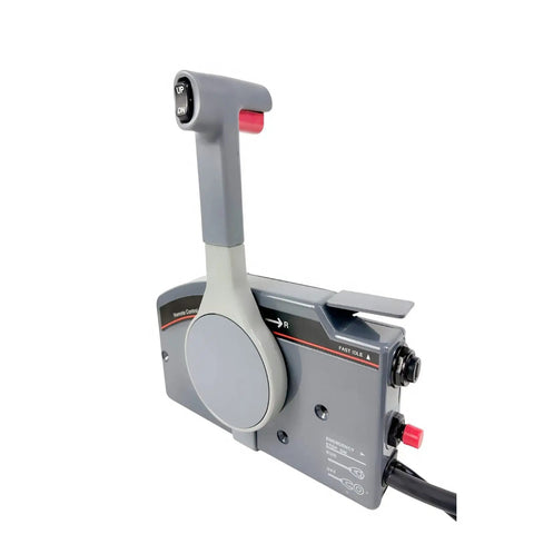 Outboard Remote Control Box, 10-Pin Pull To Open, 16.5 Ft Harness, OEM 703-48272-12, Gray - Replacement Part for Boats and Marine