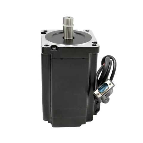 Four Pack Nema 34 Closed Loop Stepper Motor Set With HBS860H Driver And 60 Volt 400 Watt Power Supply, 6 Amp, Torque Range 4.5 to 12 Newton Meters, For CNC Machines, 3D Printers, Carving And Automation Projects, NEMA 34 motor with cable