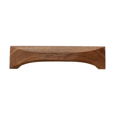 Walnut Wood Finger Pull Handles For Drawers 3.8 Inch Hole Distance Solid Drawer Pulls Set Of 4 Natural Walnut Material