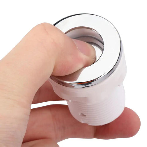 Pressure Bath Switch Push Button For Garbage Disposal And Tub Spa Massage, Sink Top Air Switch 28mm White with ABS and Stainless Steel