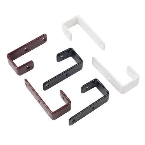Heavy Duty Bunk Bed Ladder Hooks Keep Kids Beds Rock Solid Durable Black Steel Brackets Fit One Inch Rails Like A Charm For Loft Camper And RV Setup With Mounting Hardware Ready Two Pack, featuring various color options.