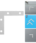 Solid L Shape Corner Brackets 2.17 By 2.17 Inches 100 Pcs Silver Iron Frame Reinforcement For Shelves Drawers And Cabinets Easy Install