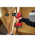 Heavy Duty Brushless Cordless Drill Driver Bare Tool Delivering Beast Mode Torque And Compact 18 Volt Build in use, screwing into wood.