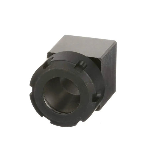 Square ER-40 Collet Block For CNC Milling, 1-3/4 x 1-3/4 x 3.2 Inch, tool steel with flatness, front view