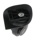 Kick Squeaky Wheels To The Curb With These Silent Swivel Suitcase Wheels. A20 caster wheel with black plastic and metal components.