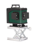 Top Notch Aluminum Alloy Leveling Machine For Industrial Lifting Stand With Easy Setup And Solid Build For Heavy Duty Material Handling And Height Adjustment Tasks, silver and green lifting machine.