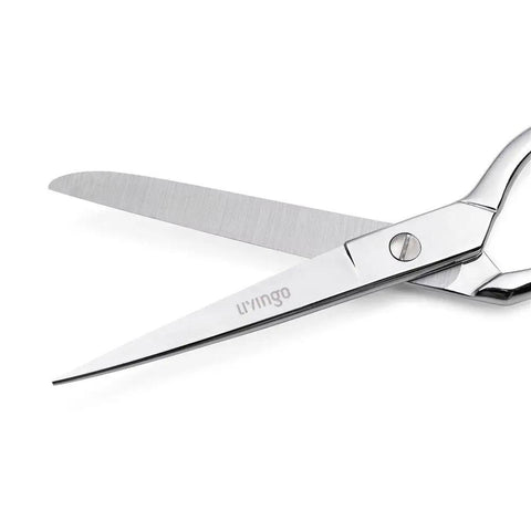 8 Inch Fabric Scissors For Sewing Professionals Ultra Sharp All Purpose Tailor Shears With Rust Resistant Stainless Steel Blades For Cutting Multi Layer Fabrics Perfect For Quilting, Dressmaking, And General Sewing Projects, close-up