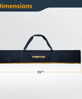 Straight Up Rugged Heavy Duty Case For Your 59 Inch Track Saw Guide Rail Featuring Thick Dual Padded Sleeves Universal Router Track Bag dimensions 59 inches long and 9 inches high.
