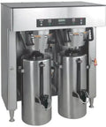 Titan Dual Brewer Coffee Maker With Stainless Steel Construction Delivers 34.3 Gallons Per Hour for busy coffee shops, front view
