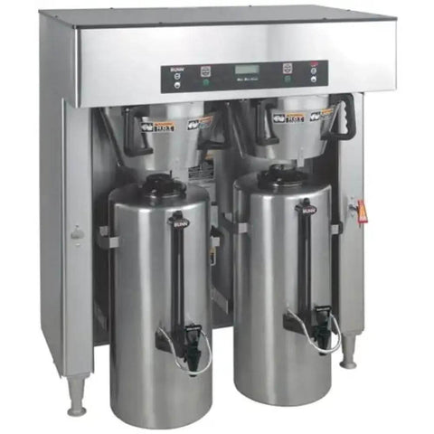 Titan Dual Brewer Coffee Maker With Stainless Steel Construction Delivers 34.3 Gallons Per Hour for busy coffee shops, front view