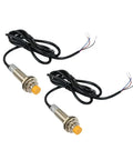 2 Pack M12 Proximity Switch NPN NO Inductive Sensor For 3D Printer Bed Leveling Approach Sensor With 4mm Detection Range