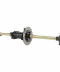 28 Inch Rear Axle Kit With Swingarm Frame Bracket, Brake Disc, 3 Stud Wheel Hubs, 420 Chain And 37T Sprocket, 132L Quick Hand Brake Assembly