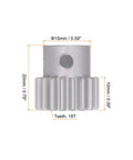 18T Step Spur Gear Mod 1 With 10mm Bore Aluminum Alloy Motor Gear for RC Cars and Electric Grinders front view
