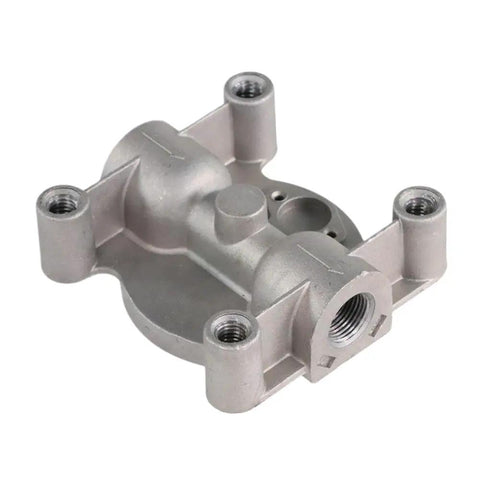 Remote Mount Coolant Filter Head For Cummins KTA19 KTA38 KTA50 Engine Heavy Duty Replacement Part 204163 with threaded ports.