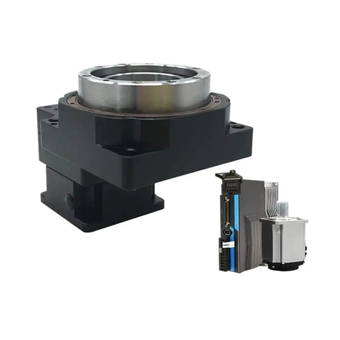 Hella Precise CNC Hollow Rotary Table With Nema17 Stepper Motor And 40Mm Servo Reducer, detailed view of rotary base.