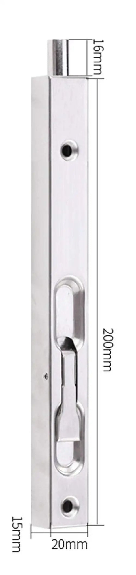 Two Pack Concealed Slide Door Lock And Eight Inch Flush Bolt Guard For French, Wood, Composite, Double, And Dummy Doors, Stainless Steel Construction