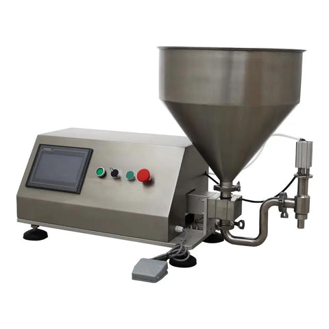Kickass Gear Pump Paste Filling Machine With 5 To 10000 Ml Range And Quick Touchscreen Dial for sauces, jams, honey, and cosmetics.