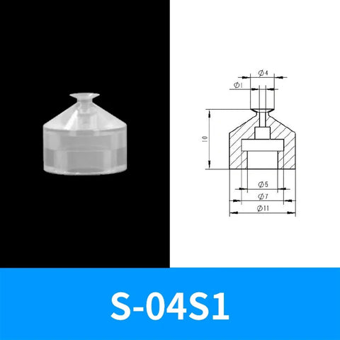Heavy Duty 1 2 Or 3 Layer S Series Industrial Vacuum Rubber Suction Cup For Pneumatic Handling Tools With Quick Connection Fittings For Warehouse Factory Automation Grips Strong Grip, clear rubber suction cup with dimensions.