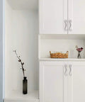 White cabinets with seahorse shaped drawer pulls ocean theme marine style cabinet hardware zinc alloy coastal metal decorative pulls for dresser chest cabinet cupboard and closet in durable silver finish installed.