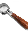 54mm Naked Bottomless Portafilter For Breville BES870 878 880 Series with wooden handle, stainless steel head.