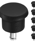 Six Pack Heavy Duty Desk Chair Wheels And Furniture Glides For Carpeted Floors Durable Iron And PP Construction matte black finish