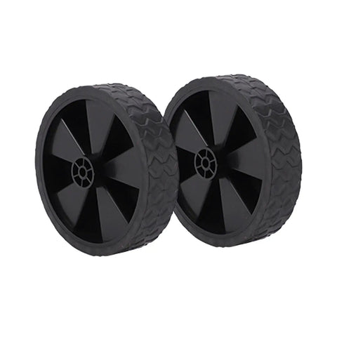 Pair of black 5 Inch Replacement Caster Wheels For Utility Folding Wagon Cart And Shopping Cart Dope Plastic Spare Wheels