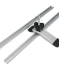 Rock Solid 400Mm T Track Slider Kit Aluminum Alloy Jig Rails with Pre Drilled Mounts, showing clamp and sliding rails.