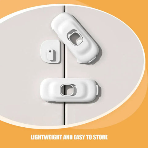 4 Pack Babyproof Cabinet Locks For Cabinets Drawers And Fridges Adjustable Length Easy Install White ABS Safety Locks For Kitchen