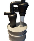 Turbocharged Dual Filtration Cyclone Dust Collector For 50mm And 2 Inch Woodworking on metal canister