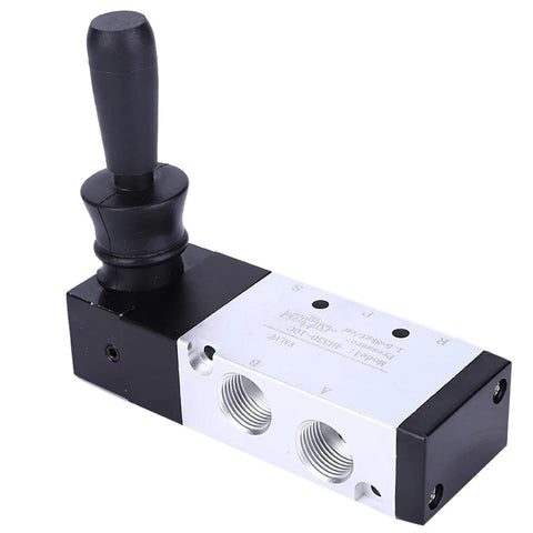 Five Port Three Position Pneumatic Manual Control Valve Easy Install With L Type Body For Air Systems 0 To 0.8 MPa Two Position Three Way Toggle Switch With Spring Return