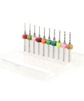 Pro Grade Tungsten Carbide PCB Micro Drill Bits Kit With Ten Piece Set In Handy Storage Case For Precise Circuit Board Drilling