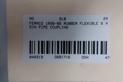 Flexible Rubber Pipe Coupling 6 Inch By 5 Inch, Durable Sewer Drain Repair Fitting, Quick Install, Leak Proof Connection With Universal Clamp Style, Ideal For Home Plumbing And Vent Lines, label with barcode