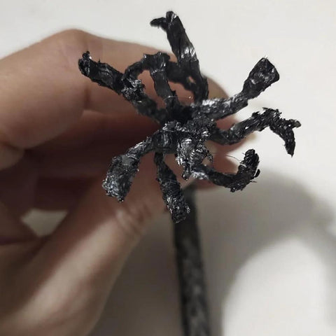 Graphite braided compression packing, 1/8 x 1/8 in, black packing for pump valves and mechanical seals