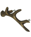 Antique Bronze Finish Cast Iron Deer Antler Drawer Pulls Set Of Six For Cabinets with rustic western style hardware, side view