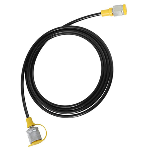 Coiled Pro Grade Heavy Duty Hydraulic Test Hose With Nylon Lining And Polyurethane Cover 2 Meter Length M16x2 To One Quarter Inch Female Ends
