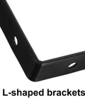 Close-up of L-shaped bracket, not the Heavy Duty Stainless Steel Straight Brackets Set Of 4 For Furniture Repair And Reinforcement