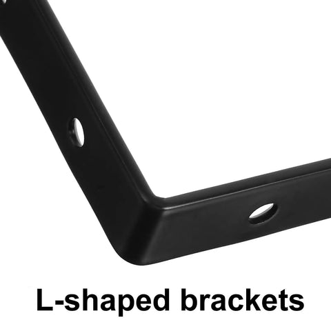 Close-up of L-shaped bracket, not the Heavy Duty Stainless Steel Straight Brackets Set Of 4 For Furniture Repair And Reinforcement