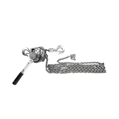 Heavy Duty 3 Ton 3 Meter Aluminum Alloy Hand Plate Hoist Lifting Tool For Serious Work, Smashing Loads With Ease And Style In Any Job, showcasing hoist and chain.