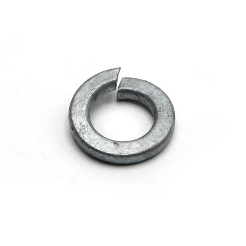 Close-up of a hot dipped galvanized lock washer from the Hot Dipped Galvanized Trailer U Bolts Set Of 4 With Hardware Including Flat Washers Lock