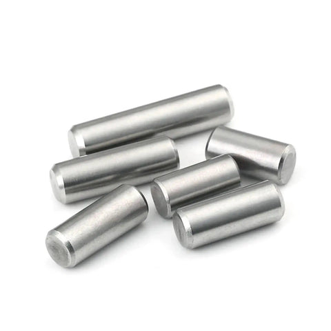 Premium 304 Stainless Steel Dowel Pin With Chamfered Ends For Precision Positioning And Mounting Holes In Machining Projects Offering Durable Wear Resistant Performance In M1 To M3 Sizes Plus Various Lengths, six silver dowel pins.