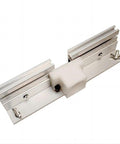 Built Tough Aluminum Router Table Insert Plate Featuring Precision Miter Gauge Guide And Smooth Sliding Fence For Rock Solid Woodworking Flip Bench Operations Silver, top view of miter gauge.