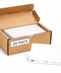 Open box of 25 smart cards beside one card showing 200X iCLASS Direct Image And Thermal Transfer Cards, 25 Pack, 13.56 MHz Smart Cards.